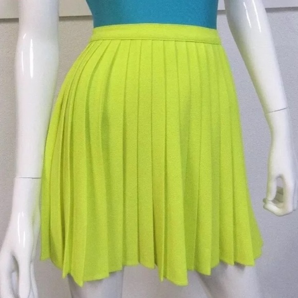 American Apparel Dresses & Skirts - American Apparel Crepe sunburst pleated neon Skirt